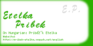 etelka pribek business card
